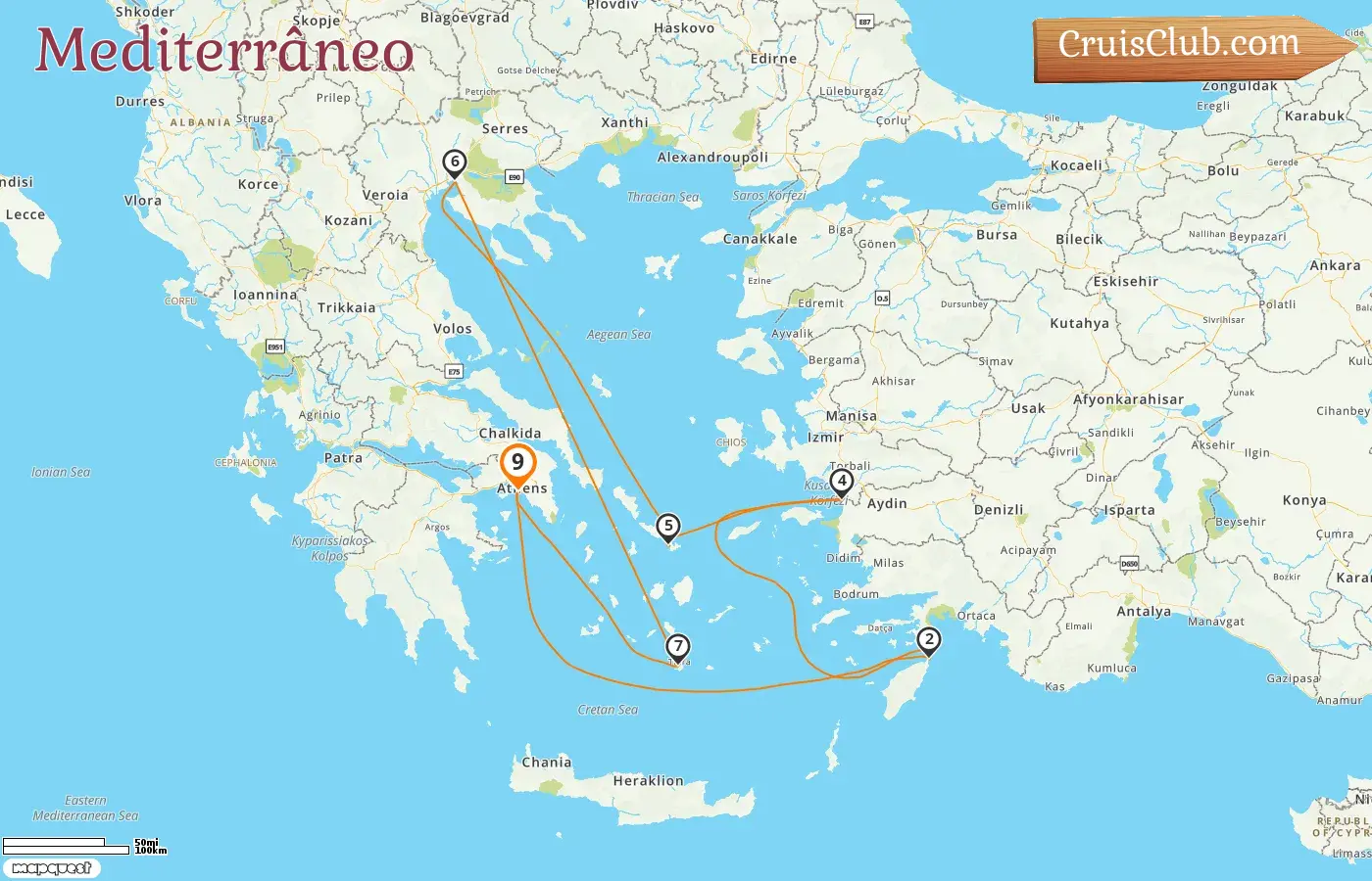 Cruzeiro no Mediterrâneo a partir de Pireu a bordo do navio Celebrity Infinity com visitas à Grécia e Turquia por 9 dias