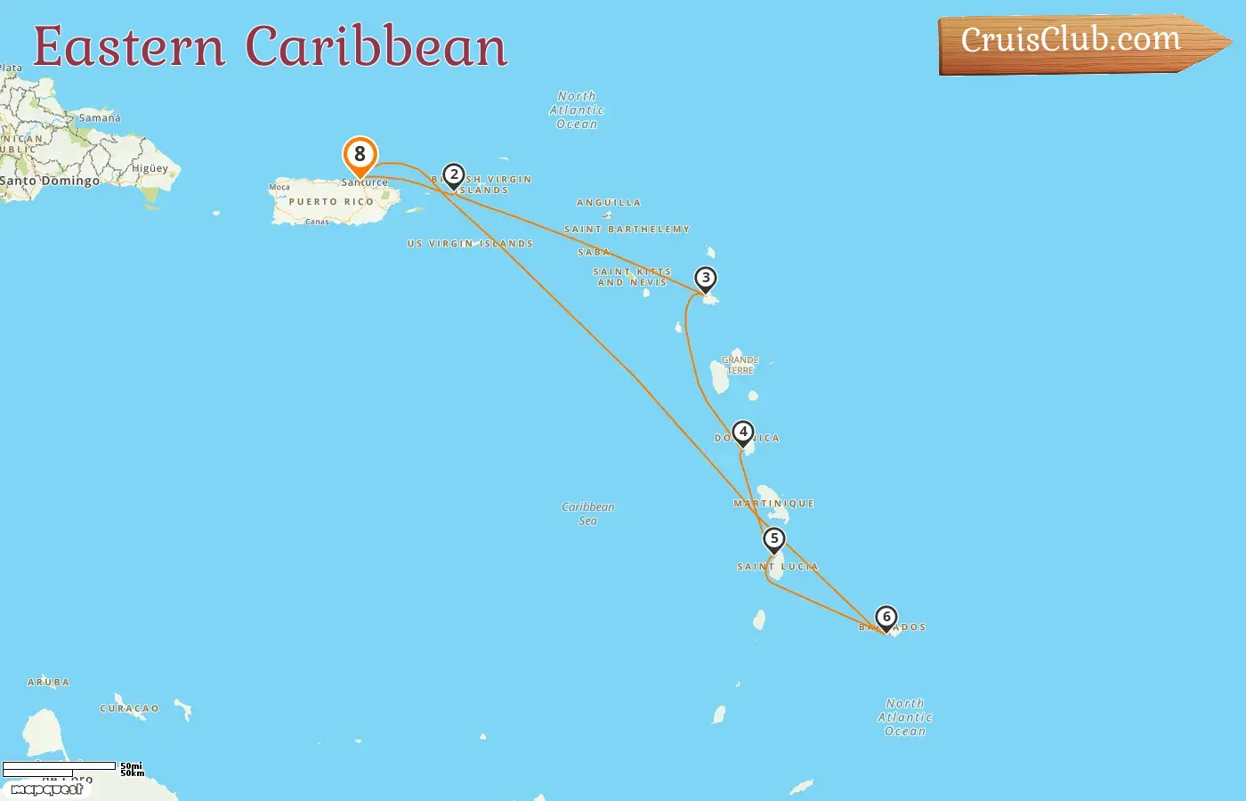 Cruise in the Eastern Caribbean from Saint John aboard Celebrity Constellation ship with visits to Puerto Rico and Barbados for 8 days