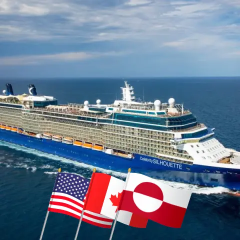 Crucero en el Transatlántico desde Cape Liberty / Nueva York a Reykjavik a bordo del barco Celebrity Silhouette con visitas a Estados Unidos, Canadá y Groenlandia por 14 días
