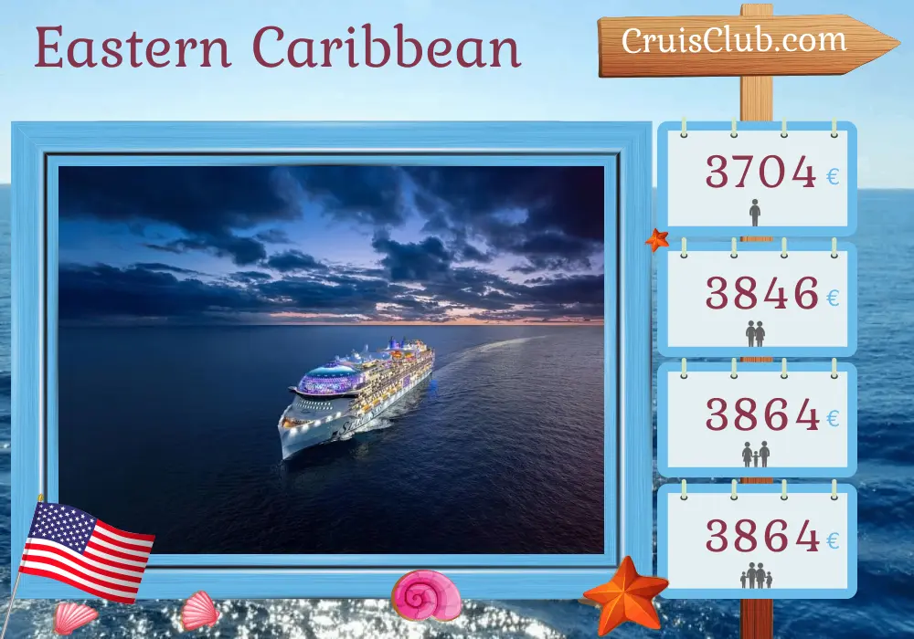 Kreuzfahrt in der östlichen Karibik ab Port Canaveral / Orlando an Bord des Schiffes Star of the Seas mit Stopps in den USA, Puerto Rico und Haiti für 8 Tage