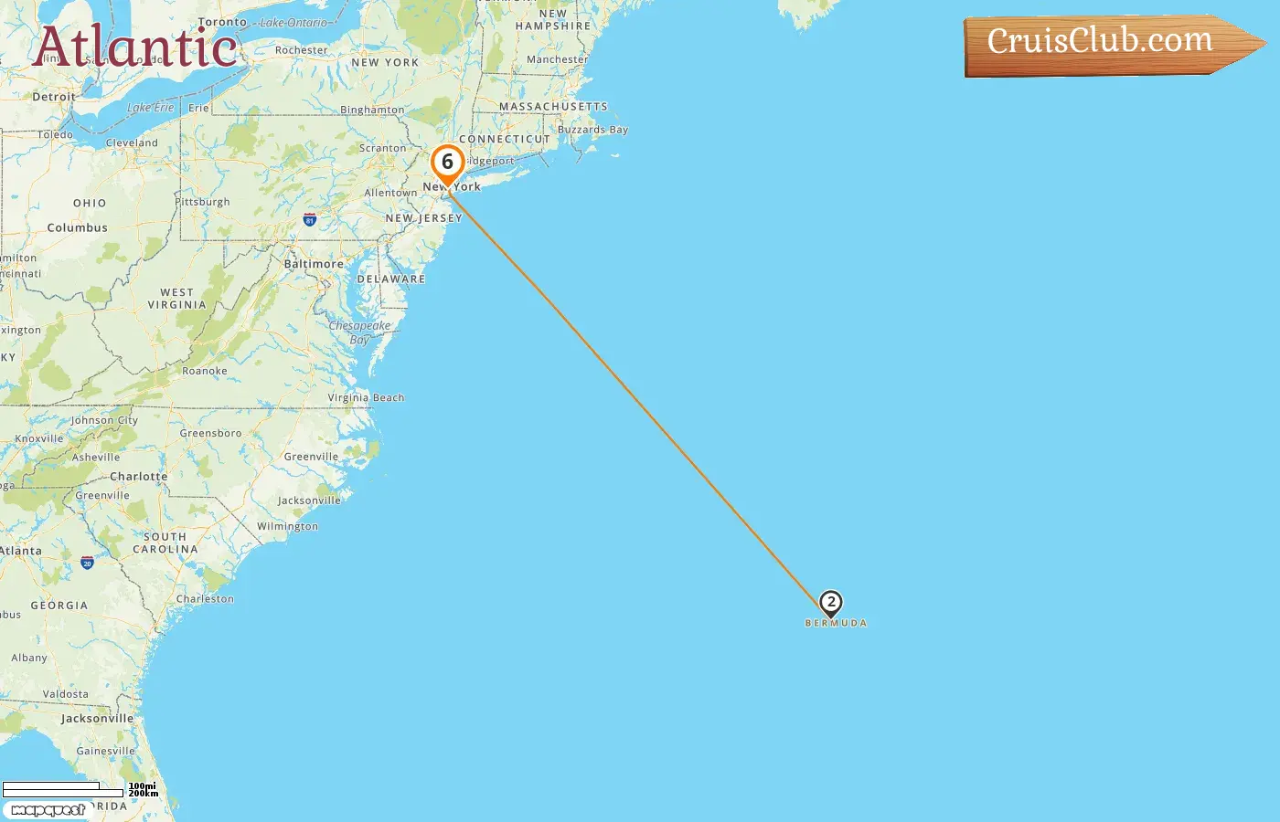 Cruise in the Atlantic from Cape Liberty / New York aboard Independence of the Seas ship with visits to USA and Bermuda for 6 days