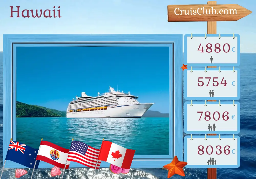 Kreuzfahrt von Brisbane nach Seattle in Hawaii an Bord des Schiffes Voyager of the Seas mit Besuchen in Australien, Französisch-Polynesien, USA und Kanada für 26 Tage