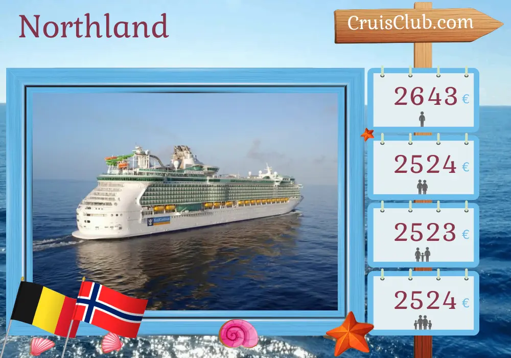 Cruise in the Northland from Southampton aboard Liberty of the Seas ship with visits to Belgium and Norway for 8 days