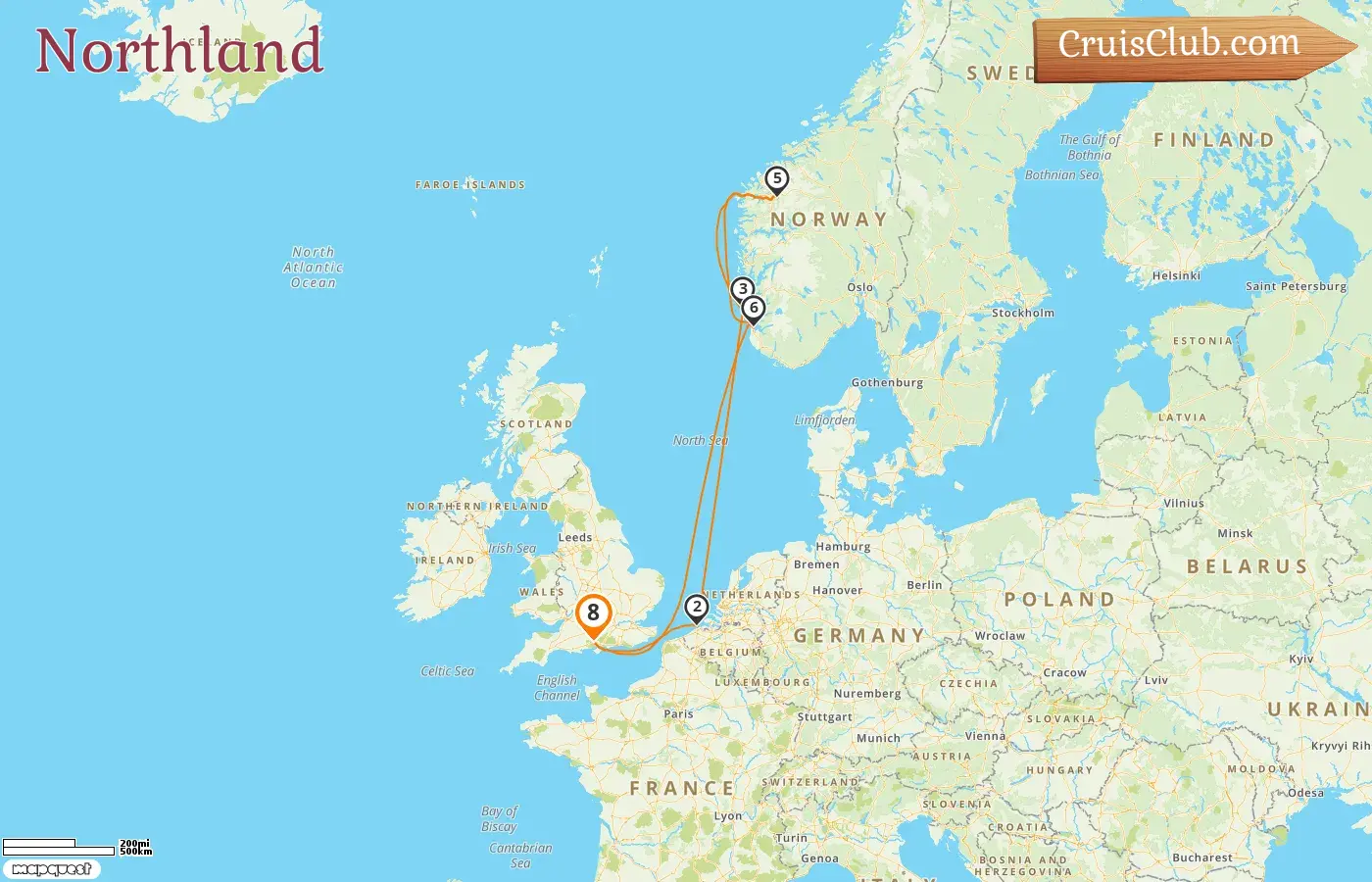 Cruise in the Northland from Southampton aboard Liberty of the Seas ship with visits to Belgium and Norway for 8 days