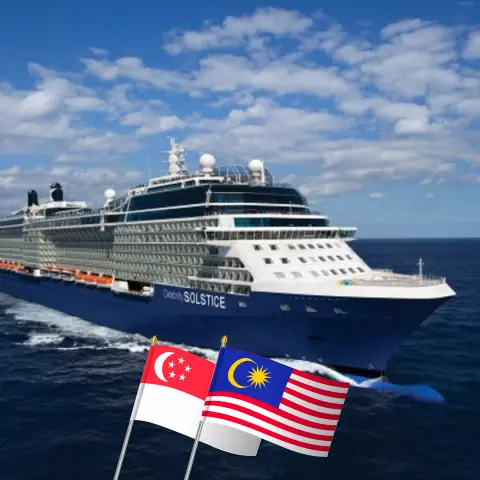 Cruzeiro na Ásia a partir de Singapura a bordo do navio Celebrity Solstice com visitas a Singapura, Tailândia, Malásia e Indonésia por 14 dias