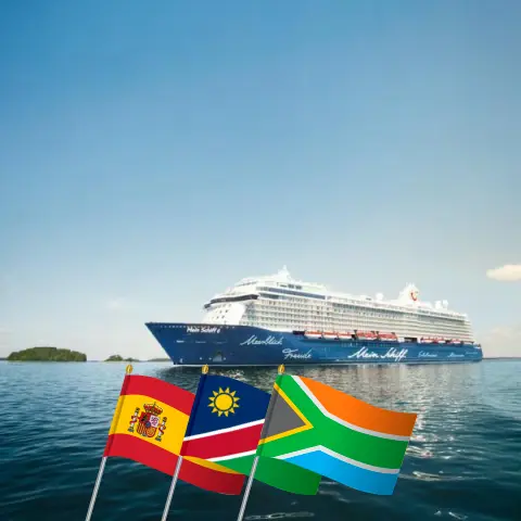 Kreuzfahrt in Afrika von Santa Cruz de Tenerife nach Kapstadt an Bord des Schiffes Mein Schiff 6 mit Besuchen in Spanien, Namibia und Südafrika für 19 Tage