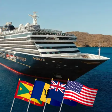 Круиз в Восточном Карибском море из Сент-Джона в Майами на корабле EXPLORA II со стоянками в Пуэрто-Рико, Гренаде, Сент-Винсенте и Гренадинах, Барбадосе, Сент-Бартелеми, Британских Виргинских островах и США продолжительностью 16 дней