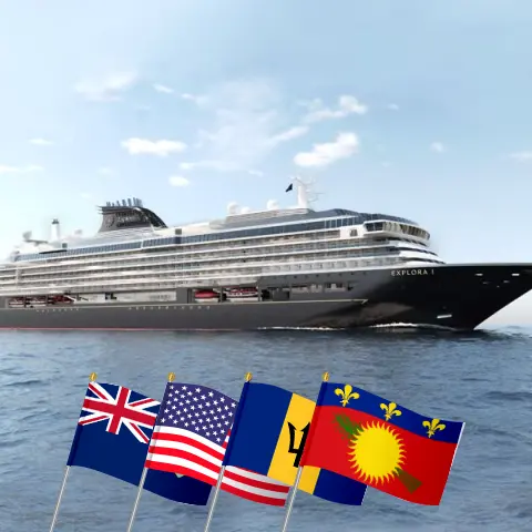 Crucero por el Caribe Oriental desde Saint John a bordo del barco EXPLORA I con visitas a Puerto Rico, Saint Barthélemy, EE. UU., República Dominicana, Barbados y Guadalupe durante 16 días