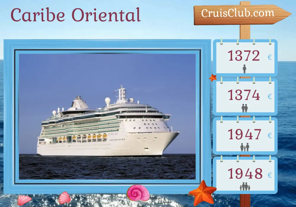 Crucero por el Caribe Oriental desde Saint John a bordo del barco Brilliance of the Seas con visitas a Puerto Rico e Islas Vírgenes Británicas durante 8 días