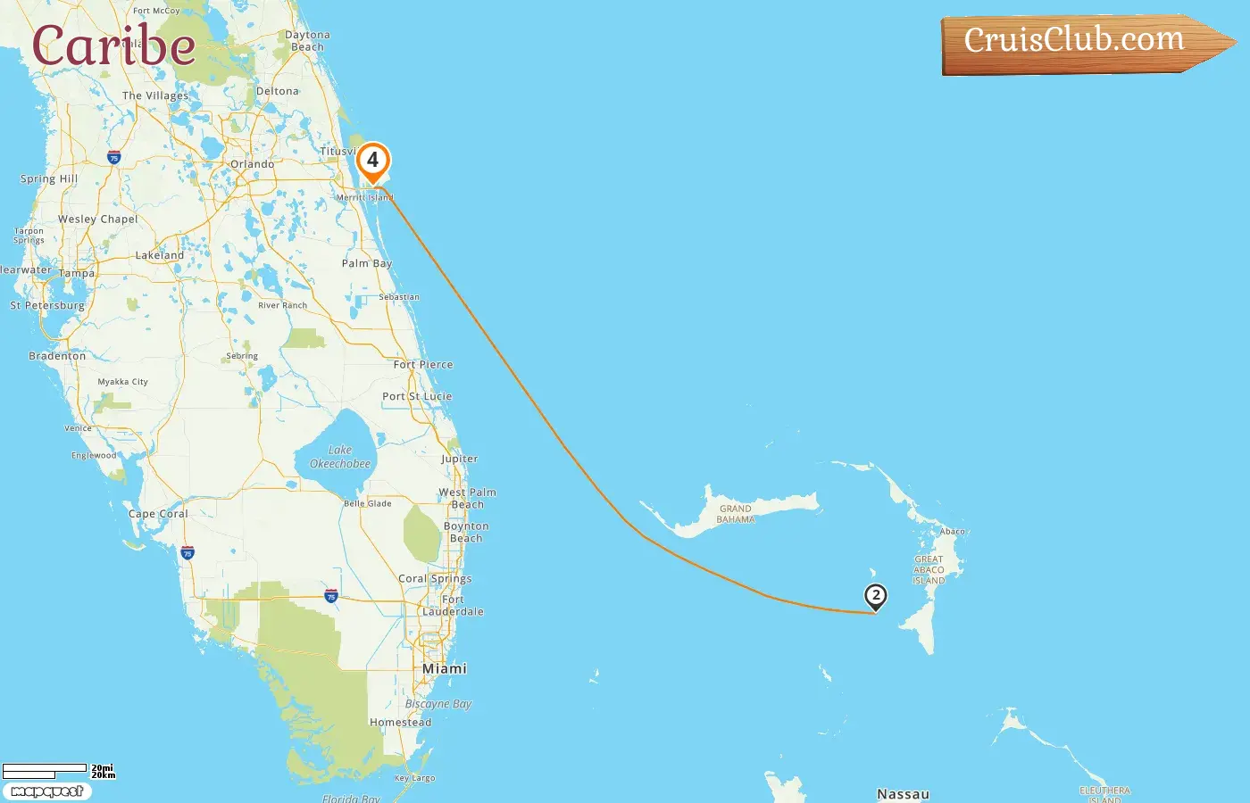 Cruzeiro nas Caraíbas saindo de Port Canaveral / Orlando a bordo do navio Disney Fantasy com visitas aos EUA e Bahamas por 4 dias