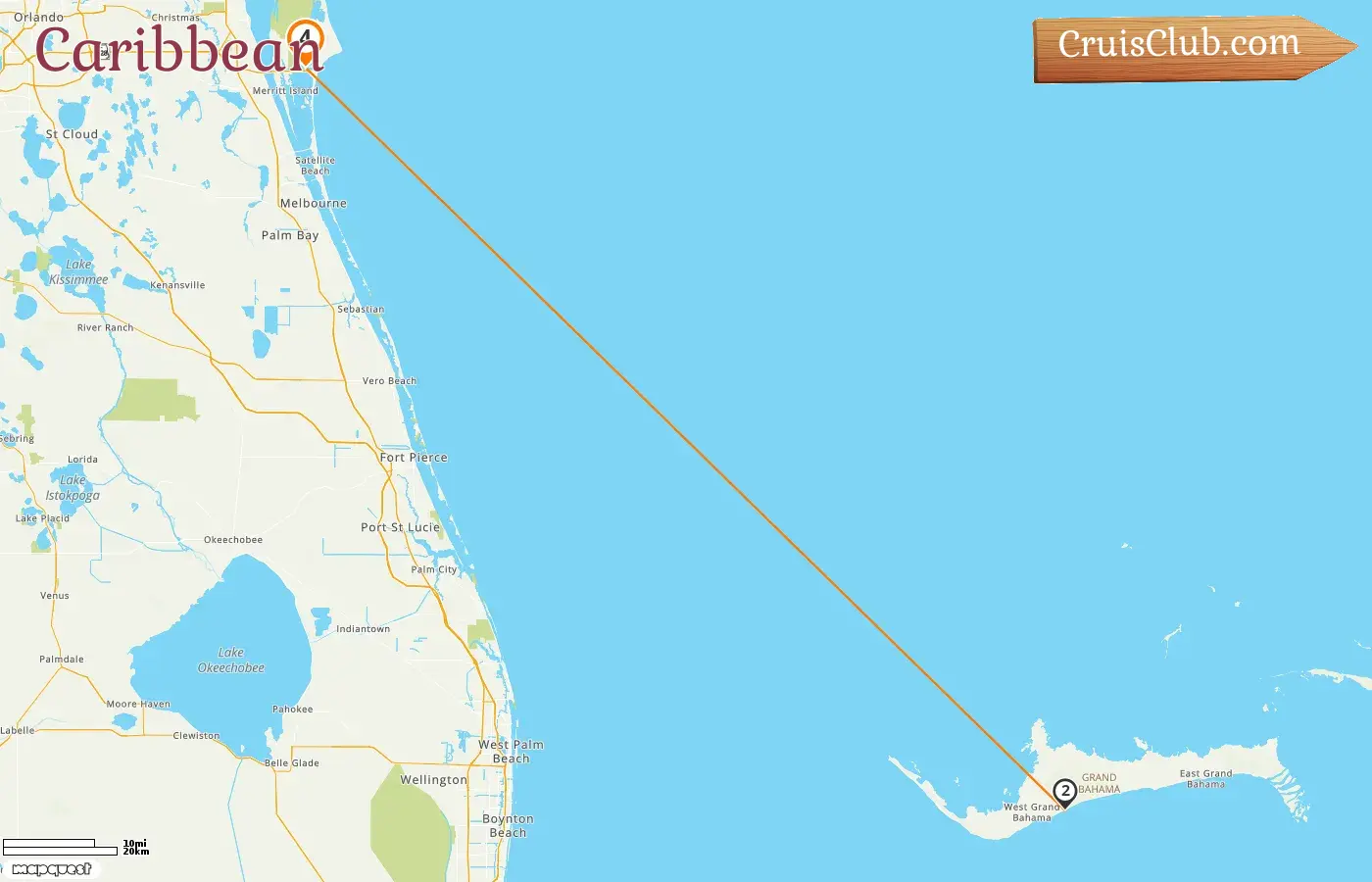 Cruise in the Caribbean from Port Canaveral / Orlando aboard Carnival Venezia ship with visits to USA and Bahamas for 4 days