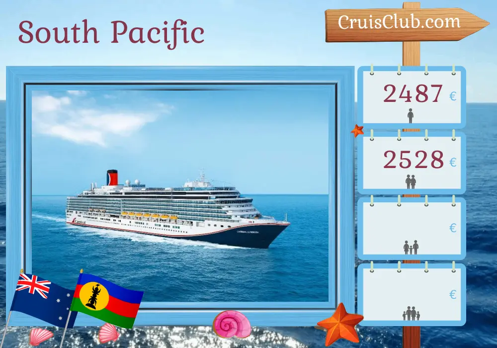 Cruise in the South Pacific from Brisbane aboard Carnival Luminosa ship with visits to Australia, Vanuatu, and New Caledonia for 9 days