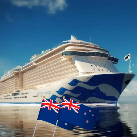 Cruise in the New Zealand from Sydney aboard Discovery Princess ship with visits to Australia and New Zealand for 15 days
