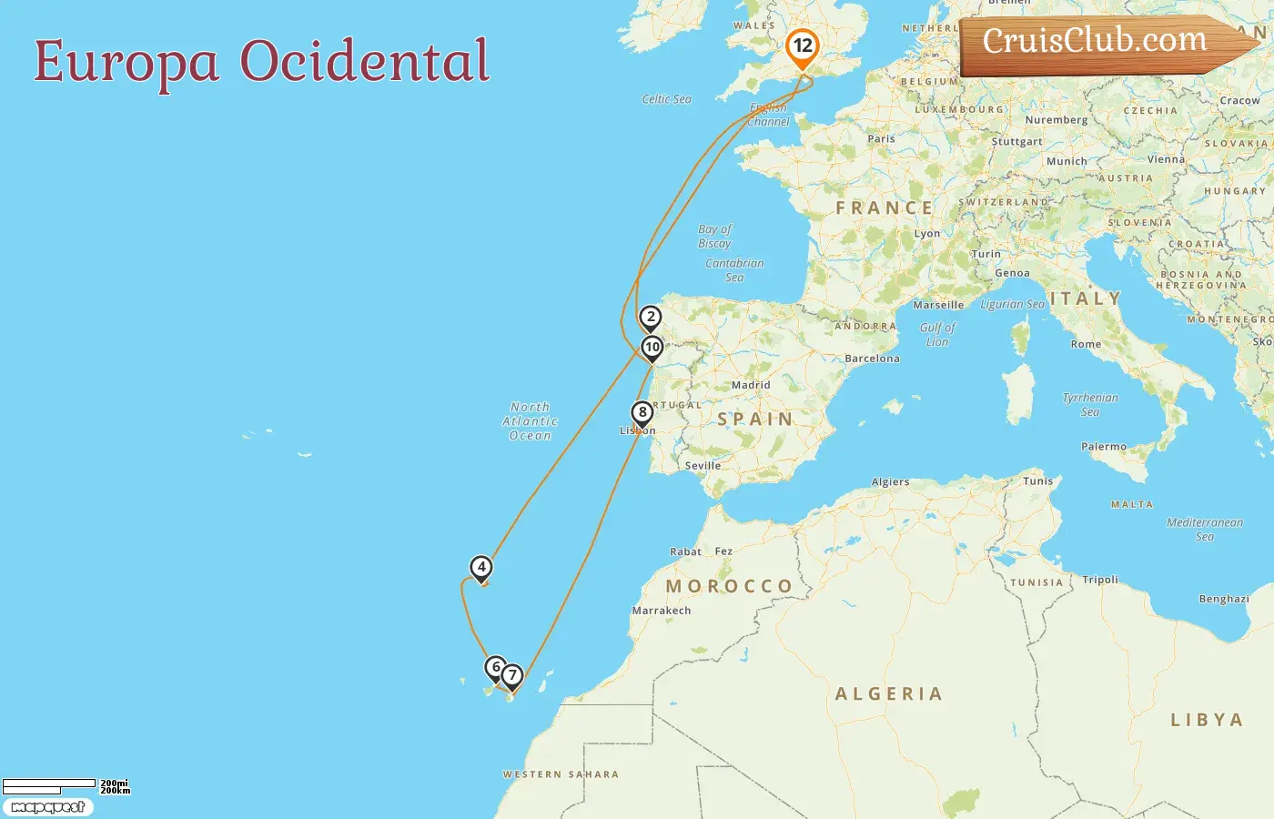 Cruzeiro no Oeste da Europa saindo de Southampton a bordo do navio Celebrity Apex com visitas à Espanha por 12 dias