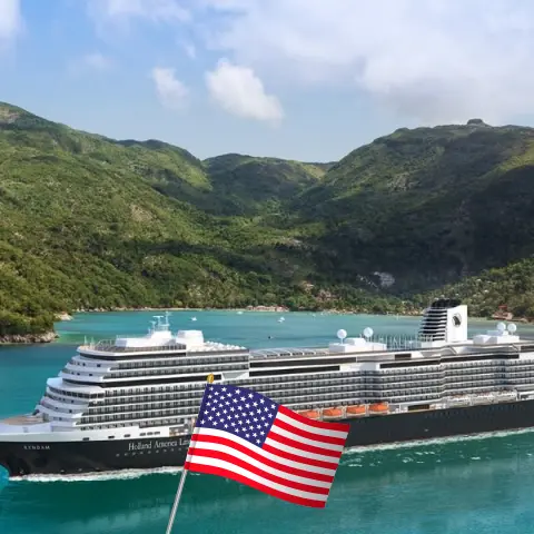 Cruzeiro no Caribe Oriental de Fort Lauderdale a bordo do navio Rotterdam com visitas aos Estados Unidos, Martinica, Barbados, Guadalupe, São Cristóvão e Nevis, Porto Rico e Bahamas por 13 dias