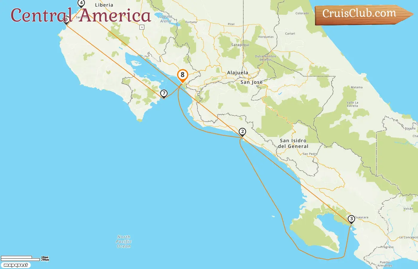 Star Clipper Cruise in Central America: Puerto Caldera to Costa Rica for 8 Days