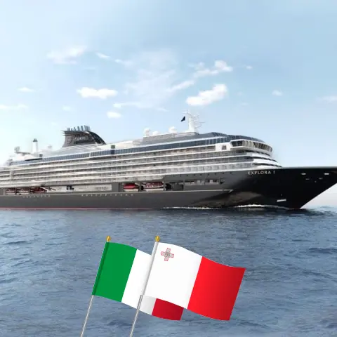 Crucero por el Mediterráneo desde Civitavecchia a bordo del buque EXPLORA II con visitas a Italia y Malta durante 8 días