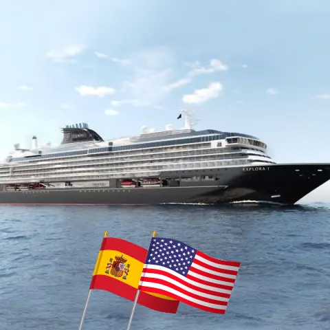 Cruzeiro Transatlântico de Barcelona para Miami a bordo do navio EXPLORA II com visitas à Espanha, Marrocos, Barbados, São Vicente e Granadinas, Santa Lúcia, Porto Rico e EUA por 20 dias