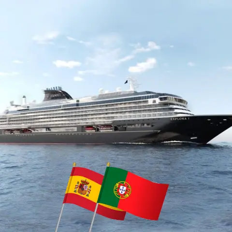 Cruzeiro no Mediterrâneo desde Barcelona a bordo do navio EXPLORA II com visitas à Espanha, Gibraltar, Portugal e Marrocos por 11 dias