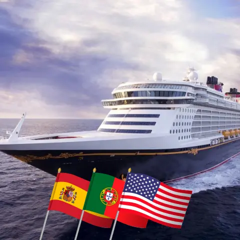 Croisière Transatlantique de Southampton à Fort Lauderdale à bord du navire Disney Dream avec des visites en Espagne, au Portugal et aux États-Unis pendant 14 jours