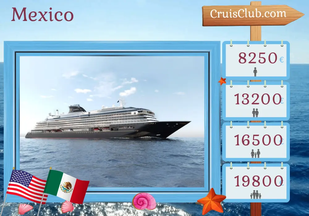 Crucero en México desde Los Ángeles a Strong Amador a bordo del barco EXPLORA I con visitas a Estados Unidos, México, Guatemala, Costa Rica y Panamá durante 13 días