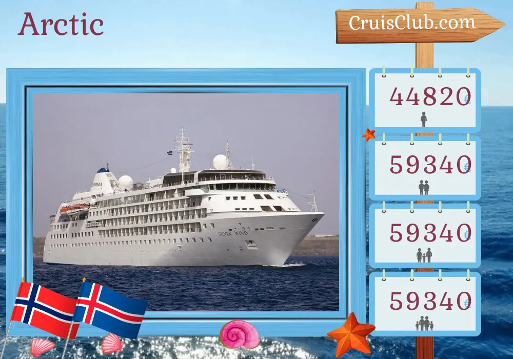 Arctic Cruise: Longyearbyen to Reykjavik on the Silver Wind with visits to Norway, Greenland, and Iceland for 28 days