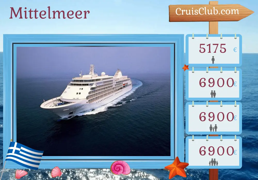 Kreuzfahrt im Mittelmeer ab Piräus an Bord der Silver Whisper mit Besuchen in Griechenland und der Türkei für 8 Tage