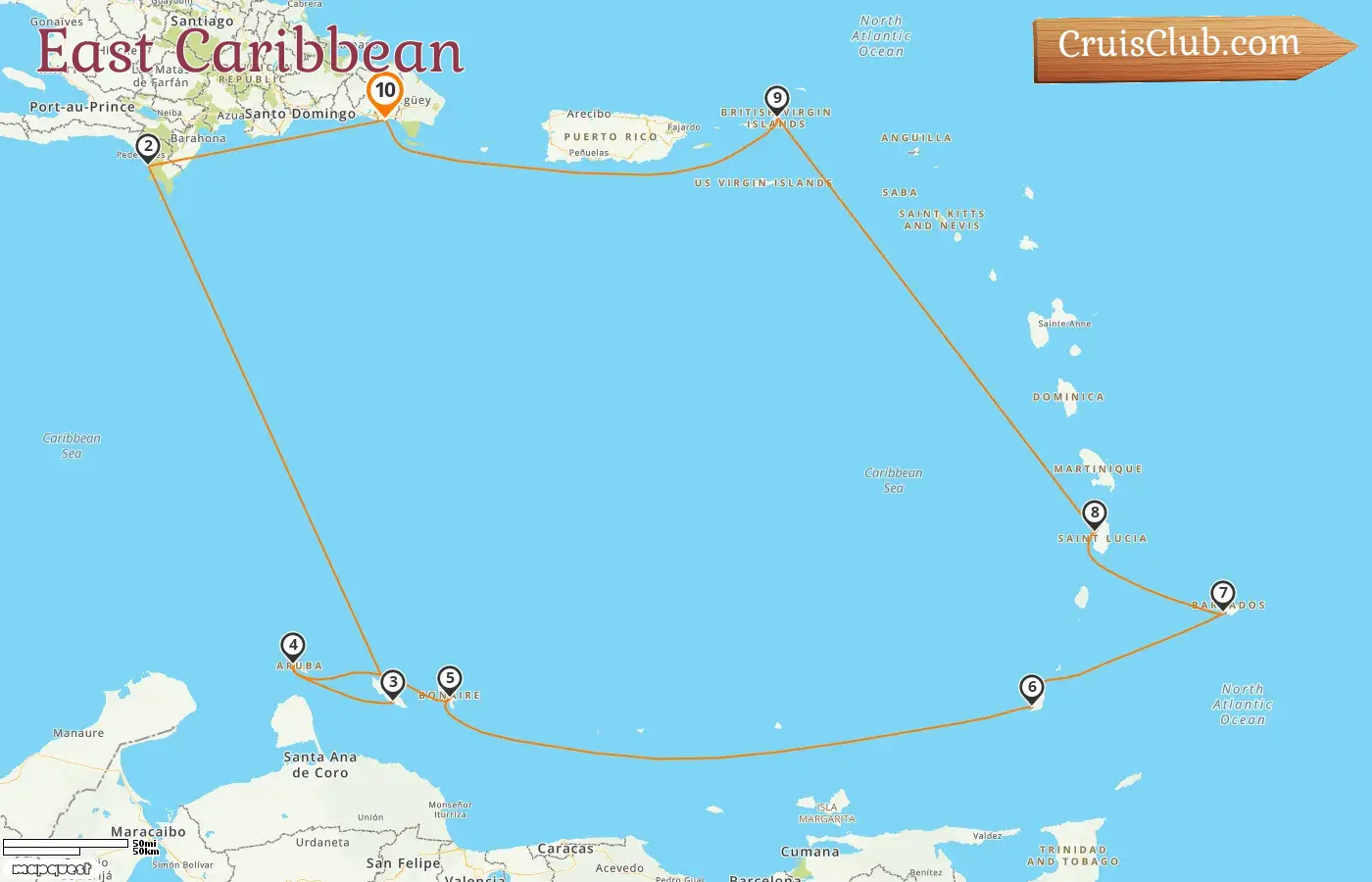 East Caribbean Cruise from La Romana aboard Norwegian Sky ship