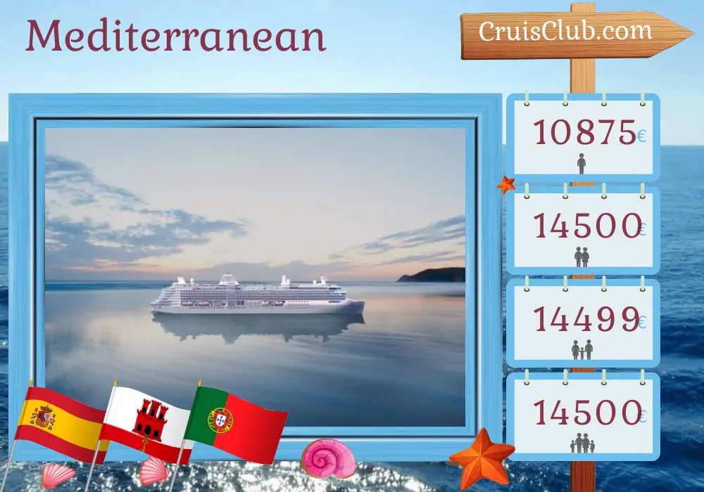 Mediterranean Cruise: Barcelona to Lisbon aboard Silver Ray with visits to Spain, Gibraltar, Morocco, and Portugal for 12 days