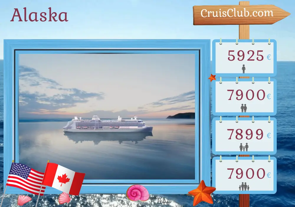 Croisière en Alaska de Seward / Anchorage à Vancouver à bord du navire Silver Nova avec des visites aux États-Unis et au Canada pendant 8 jours