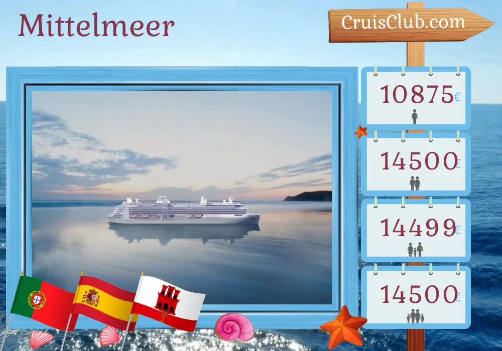 Kreuzfahrt im Mittelmeer von Lissabon nach Barcelona an Bord des Schiffes Silver Ray mit Besuchen in Portugal, Spanien, Marokko und Gibraltar für 12 Tage