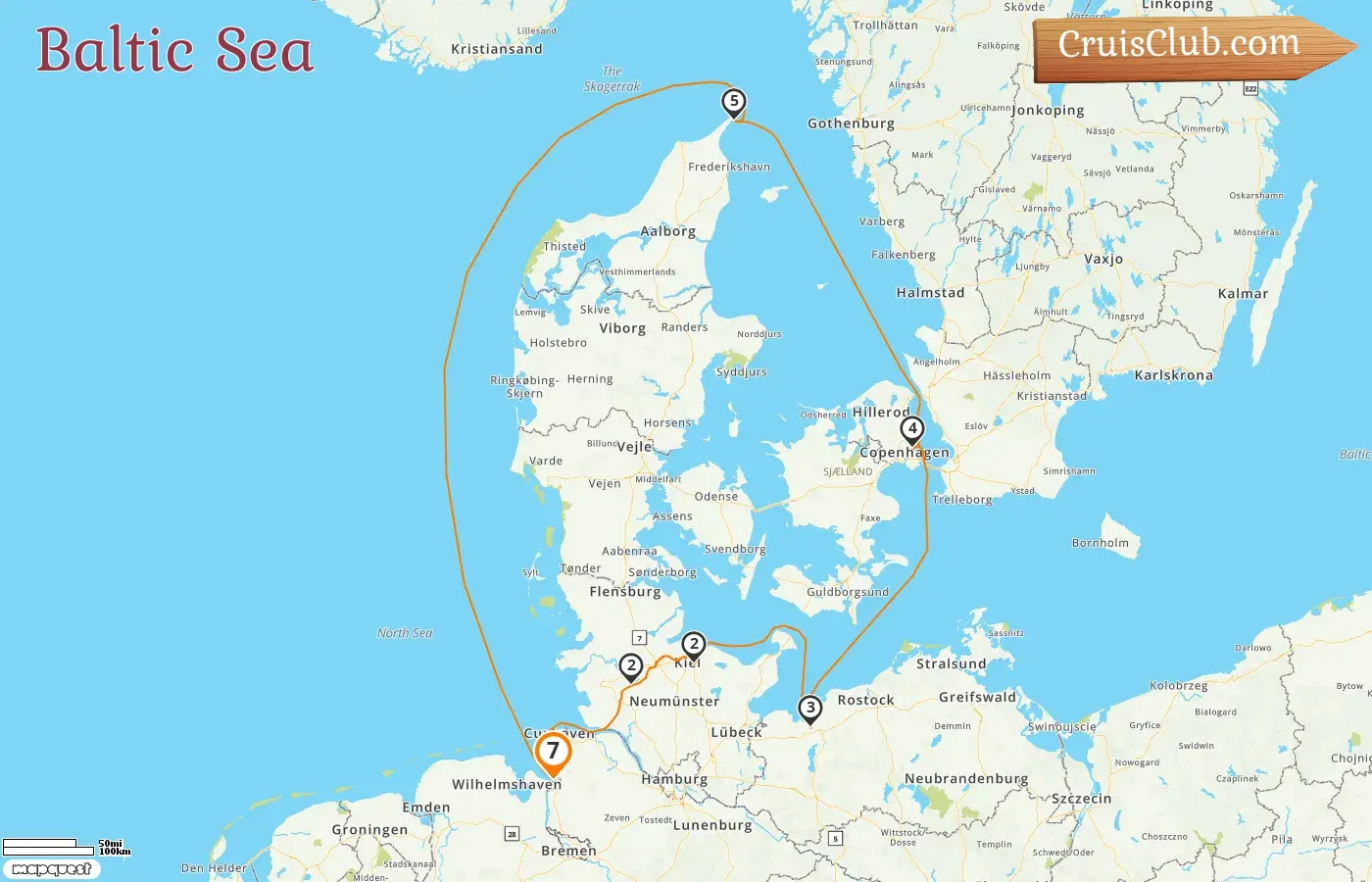 Baltic Sea Cruise aboard Amera ship with visits to Germany and Denmark for 7 days