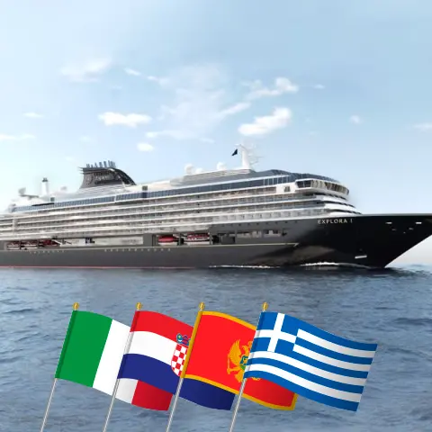 Crucero en el Mediterráneo desde Marghera hasta Pireo a bordo del barco EXPLORA I con visitas a Italia, Croacia, Montenegro y Grecia durante 8 días