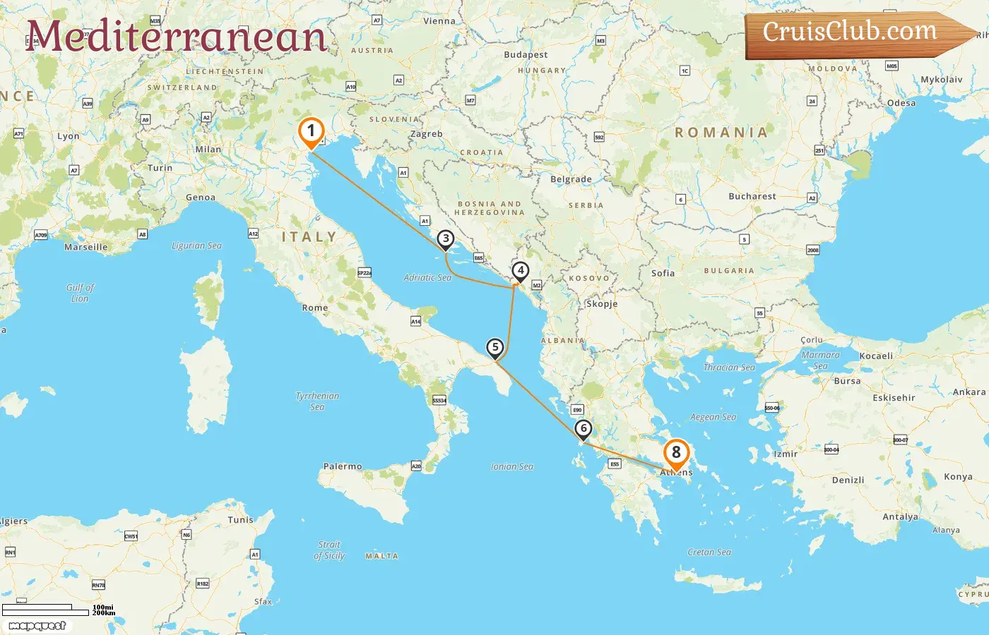 EXPLORA I Mediterranean Cruise - Fusina to Piraeus, Italy, Croatia, Montenegro, Greece - 8 days