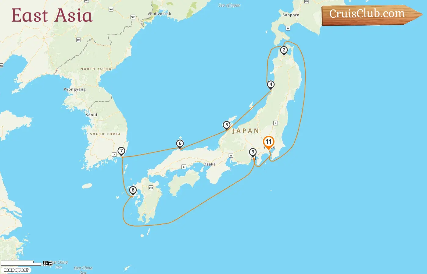 East Asia Cruise Aboard Diamond Princess: Japan & South Korea for 11 days