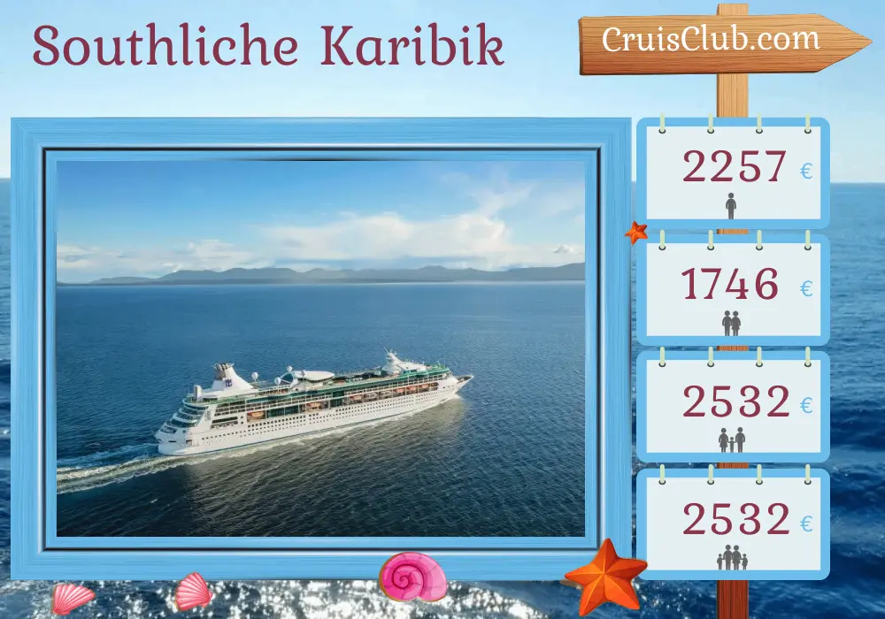 Kreuzfahrt in der südlichen Karibik ab Köln an Bord des Schiffes Rhapsody of the Seas mit Besuchen in Panama, Kolumbien, Aruba und Curaçao für 9 Tage