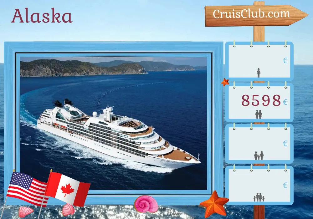 Croisière en Alaska de Juneau à Vancouver à bord du navire Seabourn Quest avec des visites aux États-Unis et au Canada pendant 8 jours