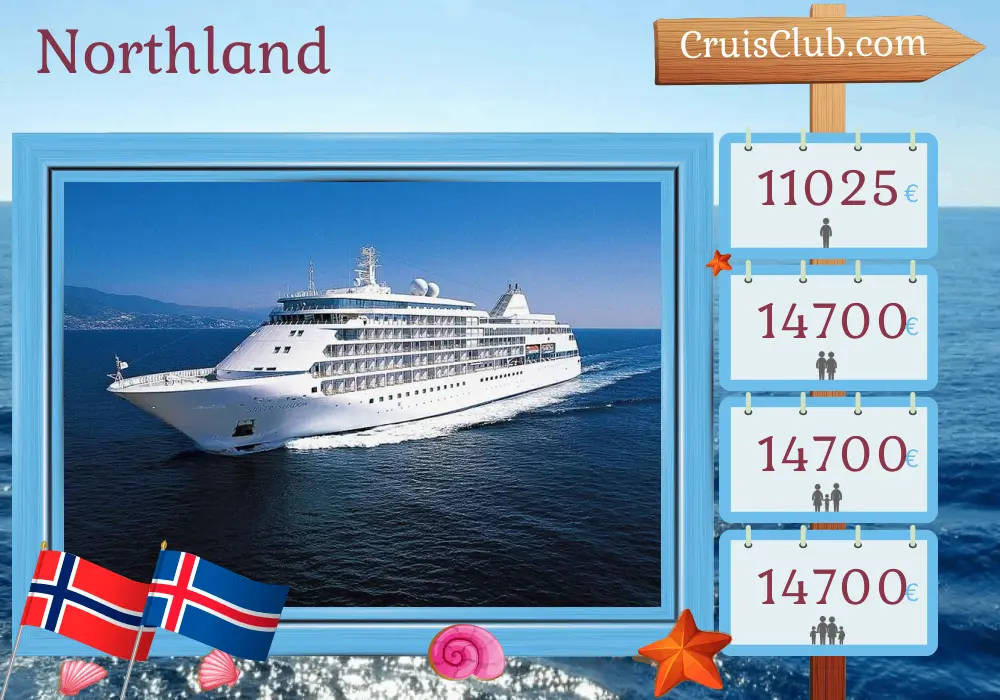 Northland Cruise: Tromsø to Reykjavik aboard the Silver Shadow ship with visits to Norway and Iceland for 15 days