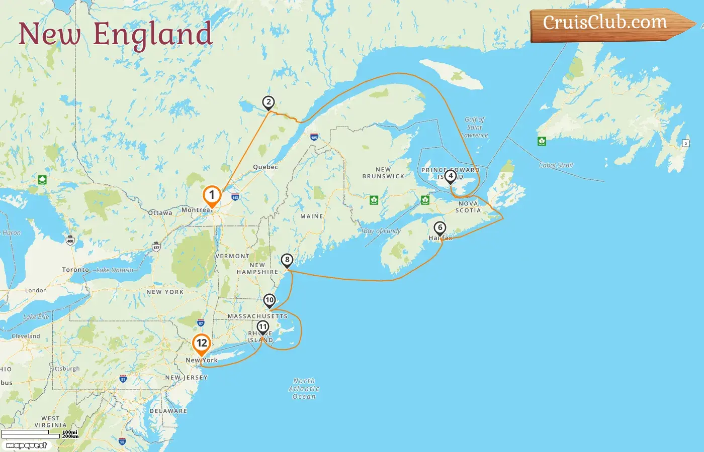 New England Cruise aboard Silver Shadow ship with visits to Canada and USA for 12 days