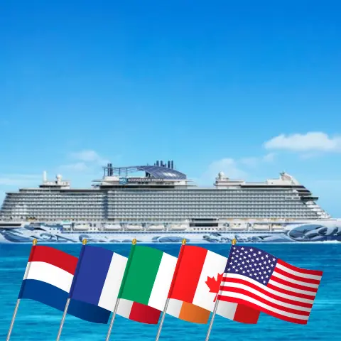 Kreuzfahrt im Transatlantik von Southampton nach New York an Bord des Norwegian Prima-Schiffs mit Stopps in den Niederlanden, Frankreich, Irland, Kanada und den USA für 15 Tage