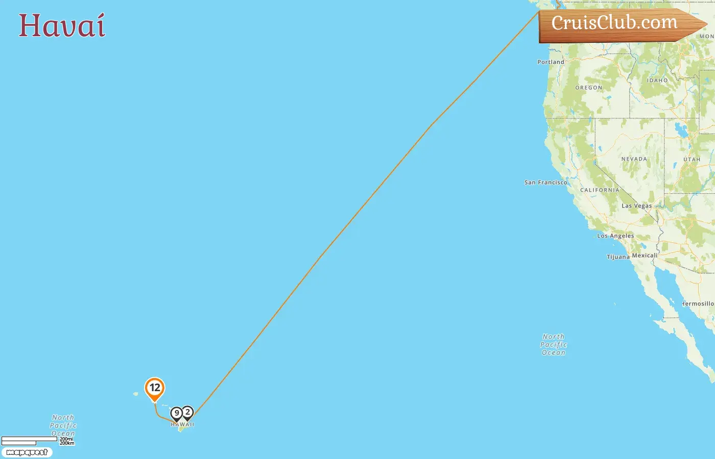 Cruzeiro no Havaí de Vancouver a Honolulu a bordo do navio Celebrity Solstice com visitas ao Canadá e EUA por 12 dias