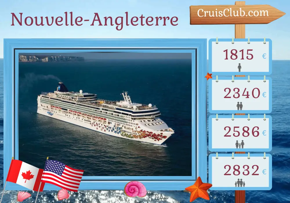 Croisière en Nouvelle-Angleterre de Québec à Boston à bord du Norwegian Gem avec visites au Canada et aux États-Unis pendant 8 jours