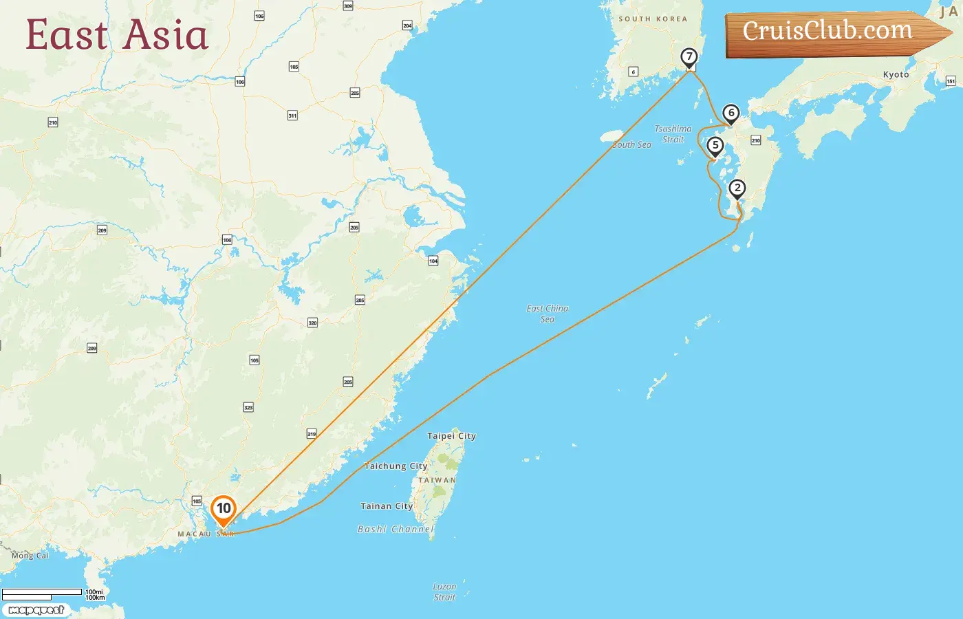 Kreuzfahrt in Ostasien ab Hongkong an Bord des Schiffes Spectrum of the Seas mit Besuchen in Hongkong, Japan und Südkorea für 10 Tage