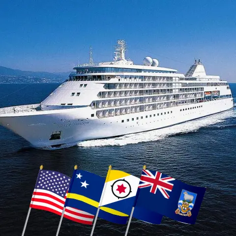 Kreuzfahrt auf der Weltreise von Miami nach Buenos Aires an Bord des Schiffes Silver Shadow mit Stopps in den USA, den Britischen Jungferninseln, Saint-Barthélemy, Curaçao, Kolumbien, Panama, Ecuador, Peru, Chile, Argentinien und den Falklandinseln für 42 Tage