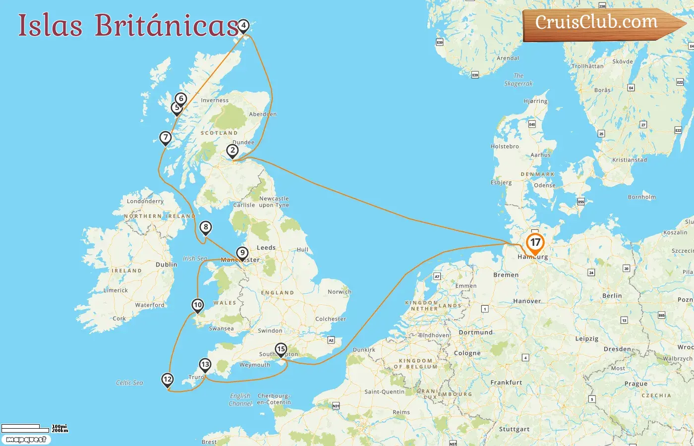 Crucero por las Islas Británicas desde Hamburgo a bordo del barco HANSEATIC nature con visitas a Alemania e Isla de Man durante 17 días