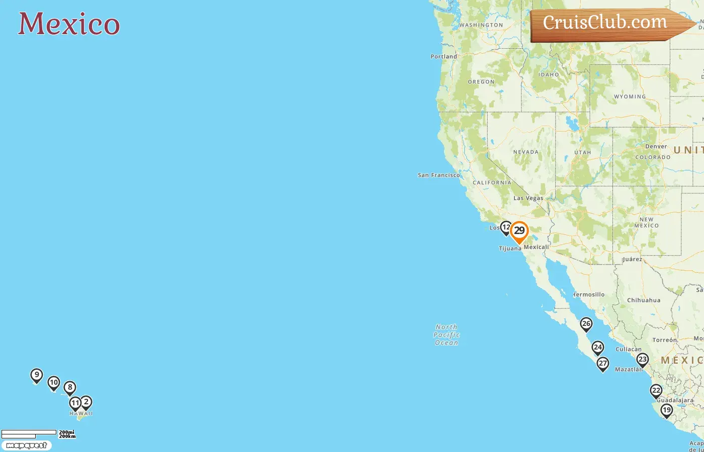 Cruise in the Mexico from Vancouver to San Diego aboard Koningsdam ship with visits to Canada, USA, and Mexico for 29 days