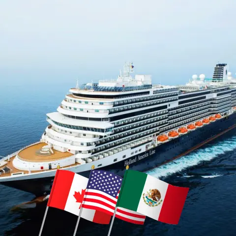 Cruzeiro no México de Vancouver para San Diego a bordo do navio Koningsdam com visitas ao Canadá, EUA e México por 29 dias