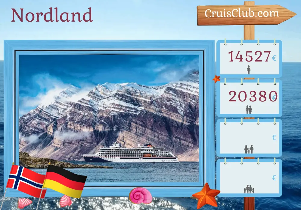 Croisière dans le Nordland de Longyearbyen à Hambourg à bord du navire HANSEATIC nature avec des escales en Norvège et en Allemagne pendant 16 jours