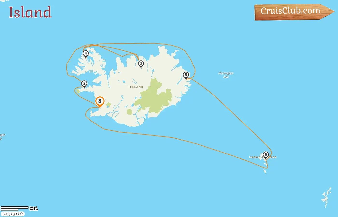 Kreuzfahrt in Island von Reykjavik an Bord des Schiffes Norwegian Star mit Besuchen in Island und den Färöer Inseln für 8 Tage