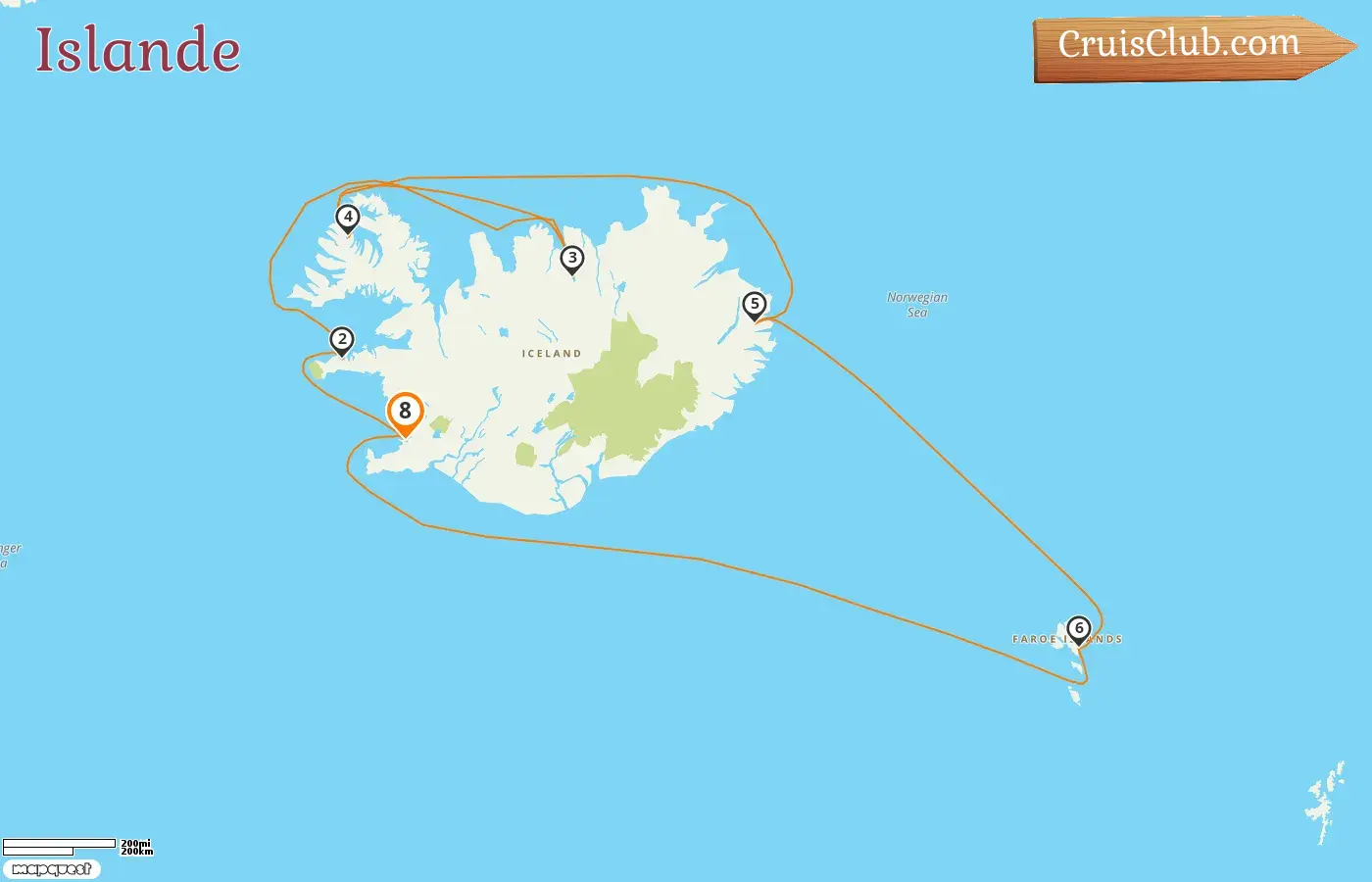 Croisière en Islande au départ de Reykjavik à bord du navire Norwegian Star avec des visites en Islande et aux îles Féroé pendant 8 jours